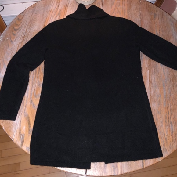 COLLECTIONS ETC black open cardigan sweater /zipper side /M - Picture 5 of 5
